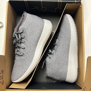 NEW Gray High-Top Sneakers Allbirds In Box! Women 8! Sporty And Lightweight!